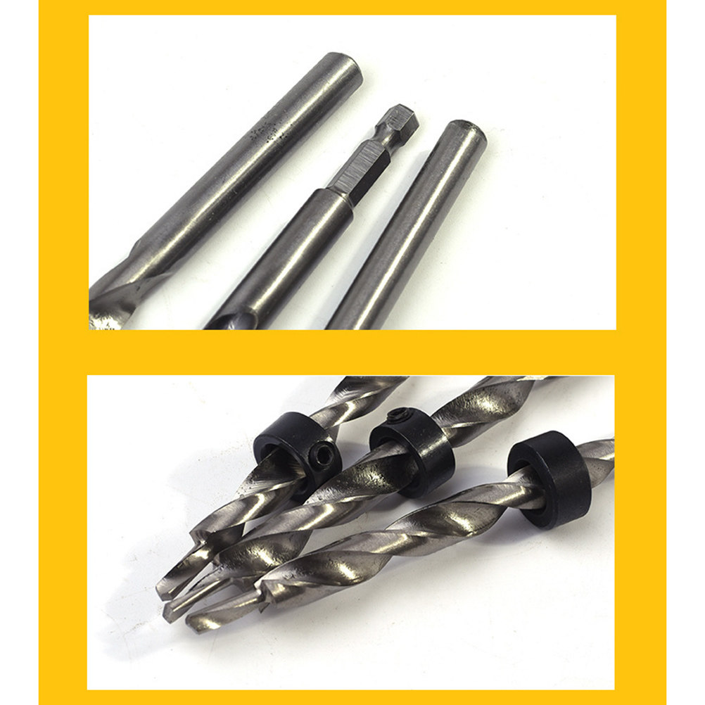 Woodworking Drill - Punta per trapano svasatore con gambo