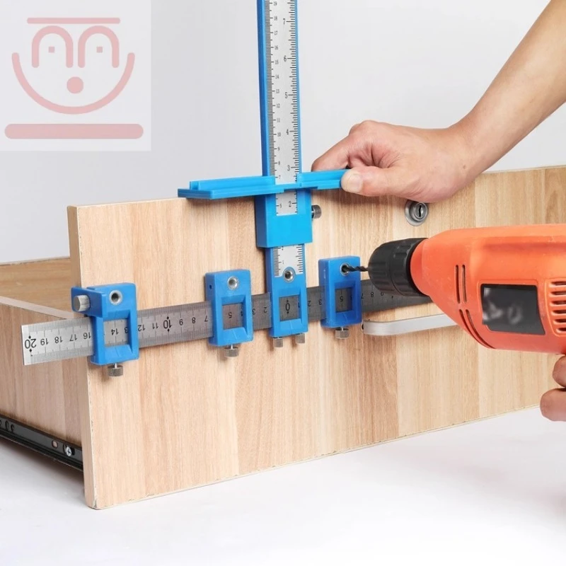 Woodworking Drill - Posizionatore per maniglie da falegnameria, punzonatore