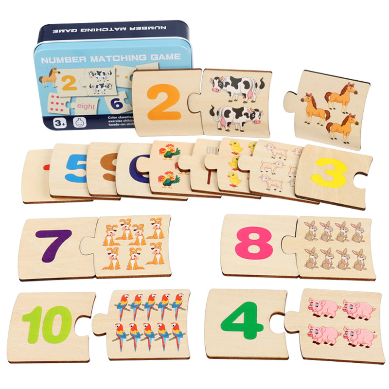 Woodworking Game - Bambini Scatola di Ferro Numero Illuminazione