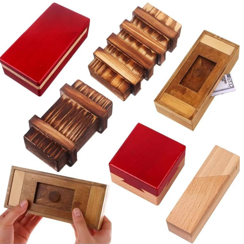 Woodworking Game - Scatola Puzzle in Legno con Scomparto